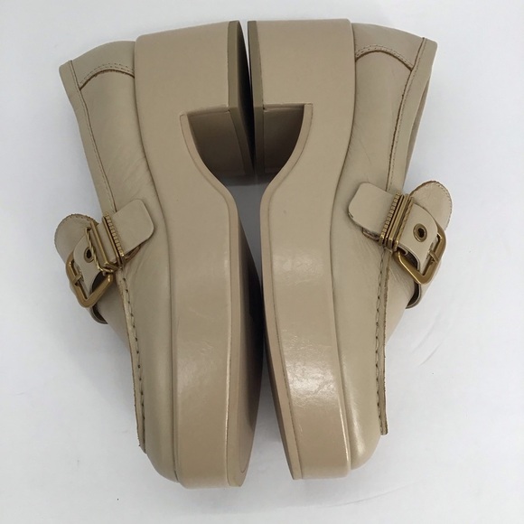 Dolce Vita Yonder Sesame Crinkle Patent Leather Platform Loafer NWOT Size 8 - Picture 7 of 11